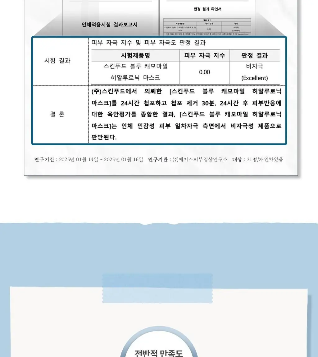 [NEW] 스킨푸드 블루 캐모마일 히알루로닉 마스크시트 10매 상세페이지 8